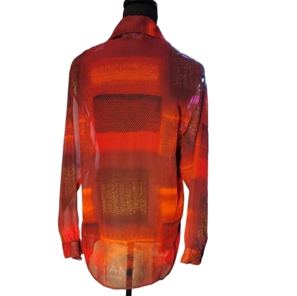 FLEURS by Elegant Additions Sheer Tunic Blouse - Picture 2 of 3